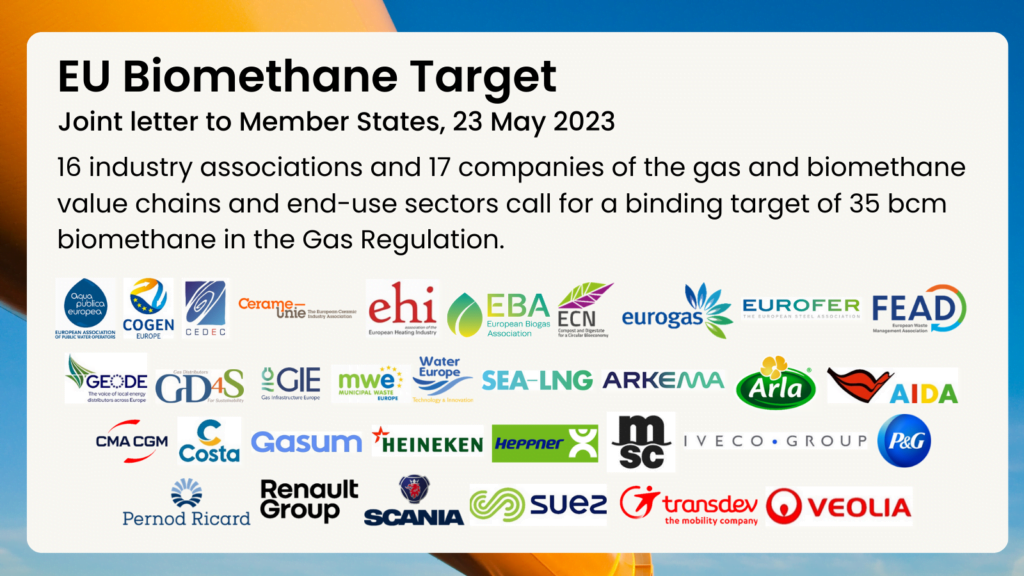 An EU binding biomethane target in the Gas Regulation is critical to support strategic energy autonomy and climate objectives