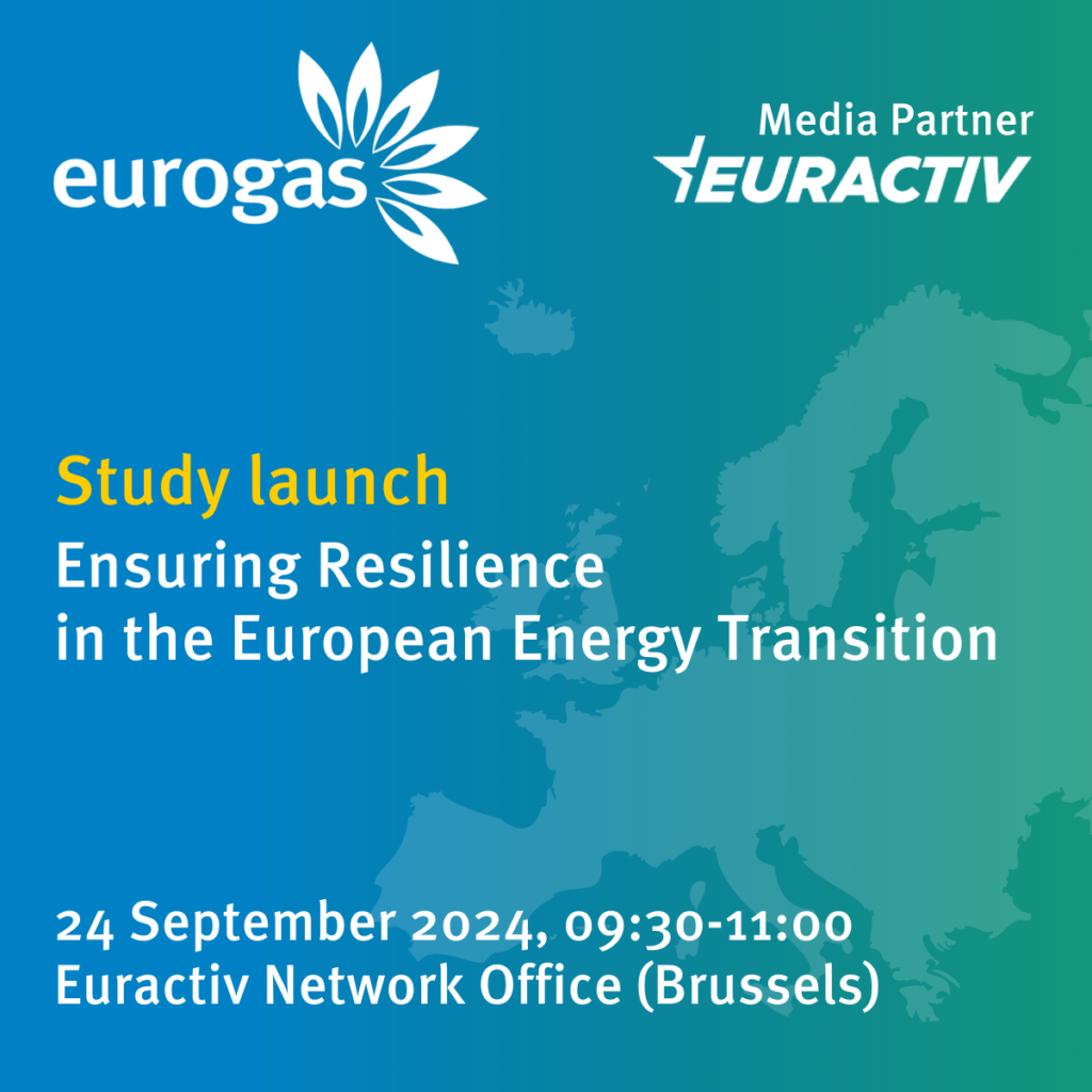 Eurogas study launch – Ensuring Resilience in the European Energy Transition