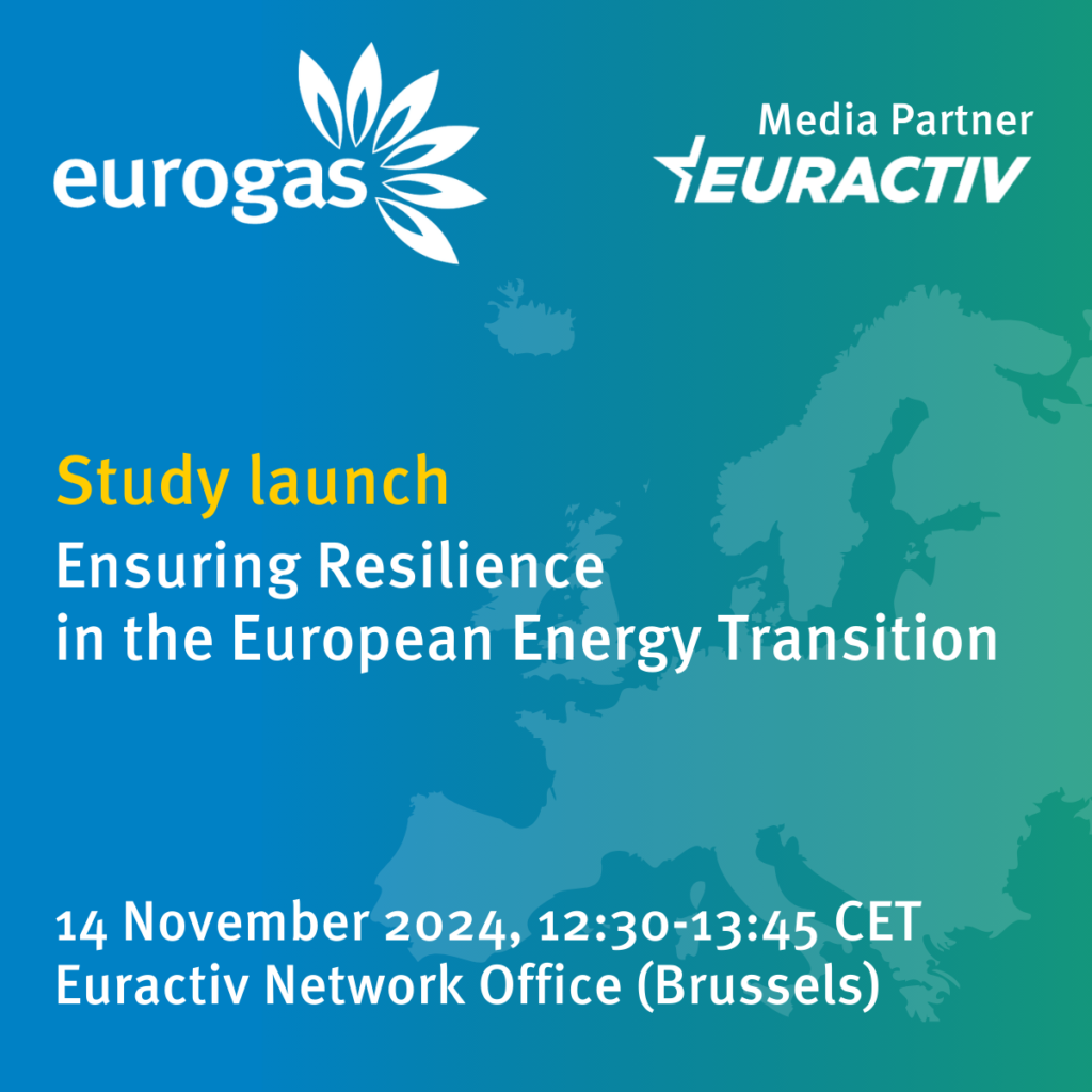 Eurogas study launch – Ensuring Resilience in the European Energy Transition