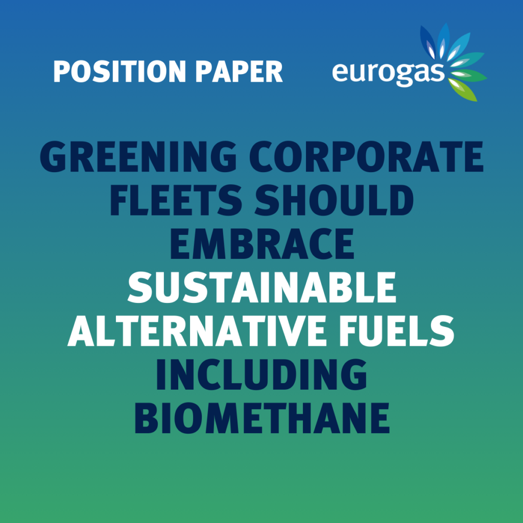 Greening Corporate Fleets should embrace Sustainable Alternative Fuels including Biomethane
