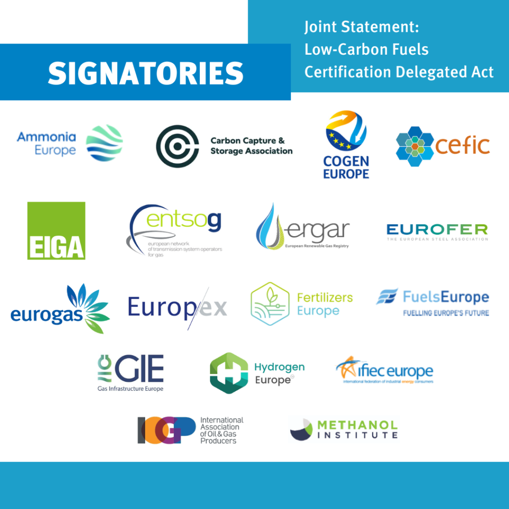 Joint Statement on the Low-Carbon Fuels Certification Draft Delegated Act